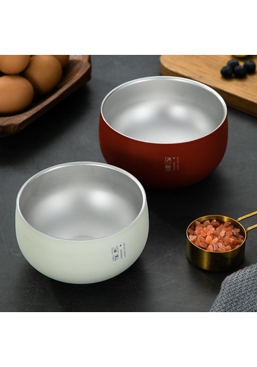 Kapaklı Yemek Kasesi Gıda Sınıfı Isı Yalıtımlı Paslanmaz Çelik Japon Tarzı Salata Karıştırma Kasesi Günlük Kullanım İçin Mutfak Aleti Yeşil