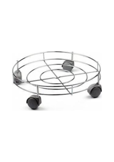 Damacana Tüp Saksı Altlığı 4 Tekerlekli Taşıma Aparatı Tüpçek Krom