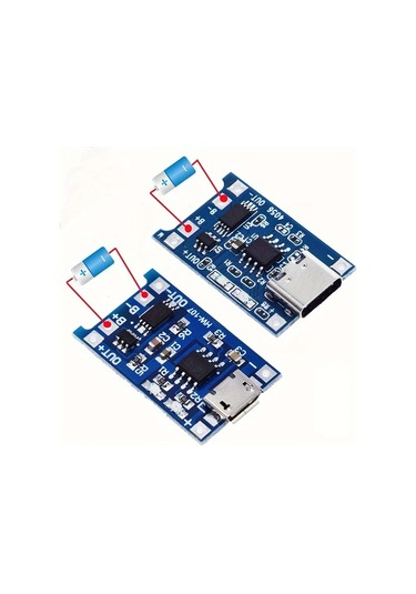 Cordial 10 Adet Mikro-10 5v 1a 18650 Lityum Pil Şarj Kartı Tp4056 Tip C Mikro Usb Şarj Modülü Koruma