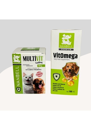 Nanbell Köpekler İçin Destekleyici Vitamin Seti 2li Paket