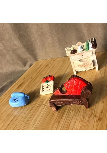 Uretti - Pınar 2572 - 9351 El Yapımı 4'lü Tematik Minyatür Eşyalar Magnet