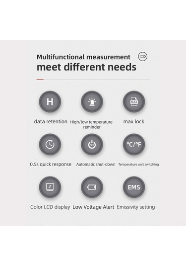 Ranyeek Habotest Ht641b+ Isı Ölçer -50 600 C Lazerli Nesne Yüzeyi Sıcaklık Ölçimi, Kişisel Ve Endüstriyel Kullanım, Siyah+kırmızı Pil Yok
