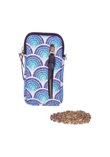 Calm Waves Telefon Çantası Mavi - Beyaz