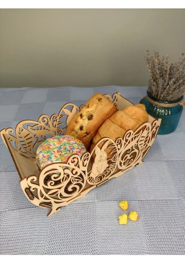 Woodiks Durulama Sırtlı Sepet Ekmeklik - Tavşan 155221114 Bej Açık