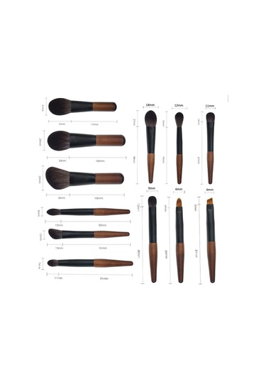 Sones 12'si 1 Arada Mini Kozmetik Fırçası Kısa Saplı Pudra Fırçası Seti Yüz Makyaj Aracı A Tipi