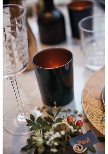 Orme Gold - Lacivert Tealight Mumluk 300ml 10 Cm