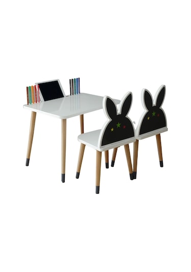 Çocuk Aktivit Oyun Masa Sandalye Takımı Tablet Kalem Yeri Yaz Sil