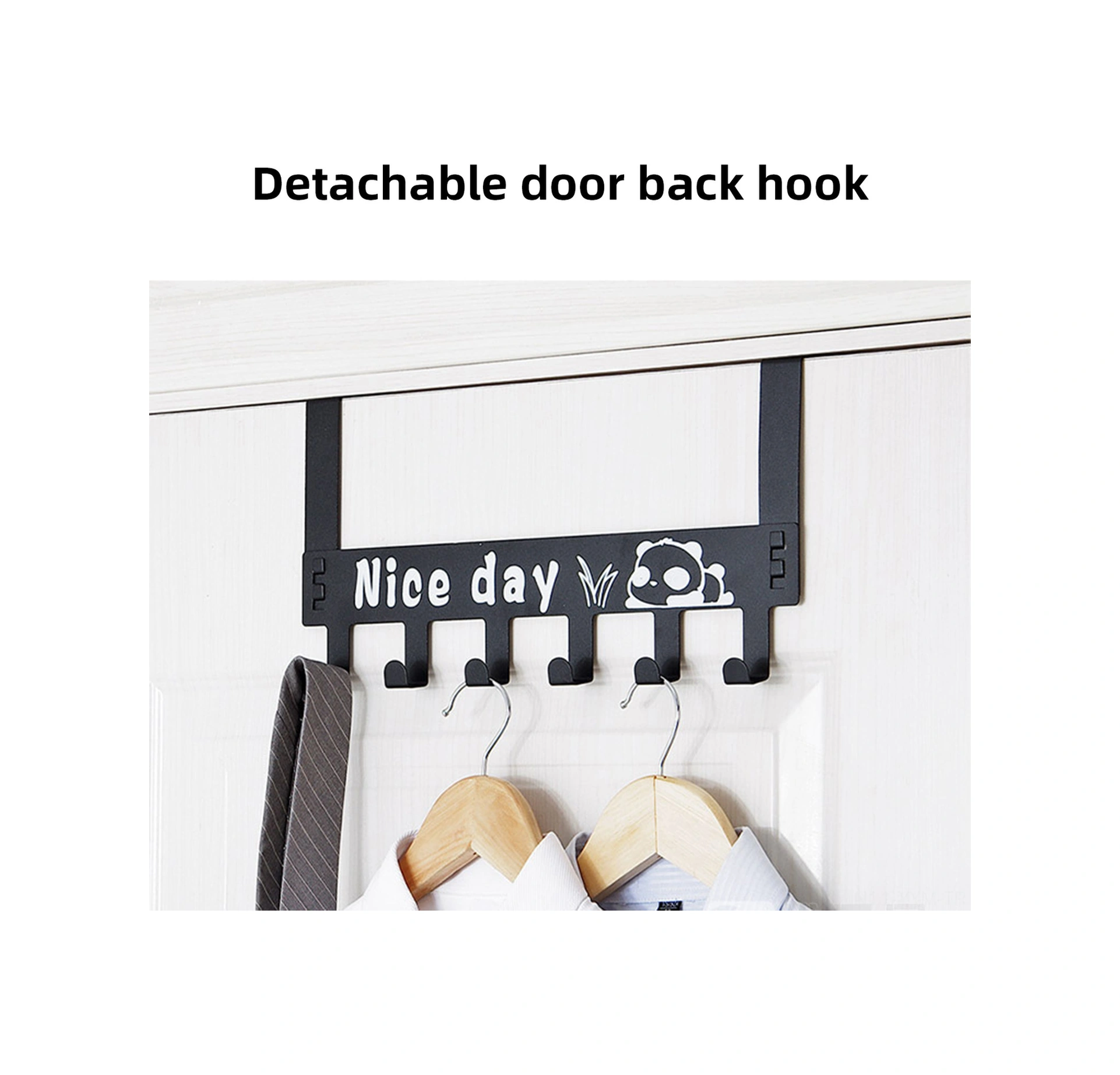 Geeksen Kapı Arka Sırtlı Çekilebilir, Çivi Yok, İz Yok Askı - Siyah Giysi Ve Kıyafet Asıcı Diğer