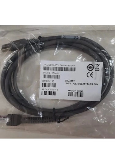 Kablo- Zebra Ls2208-7708 Usb Barkod Okuyucu Kablosu Cba-u01-s07zar