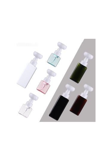 Beyaz 250 Ml Sabun Şişesi Köpük Losyonlar Doldurulabilir Şişe Çiçek Pompası Kafa Sabun Şampuan Kozmetik Kare Basit Yaratıcı Boş Şişe Beyaz