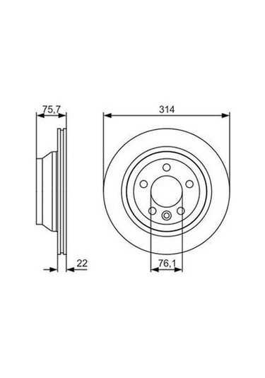 Volkswagen Transporter T5 1.9tdı 2003-2009 Bosch Arka Disk 314mm 2 Adet