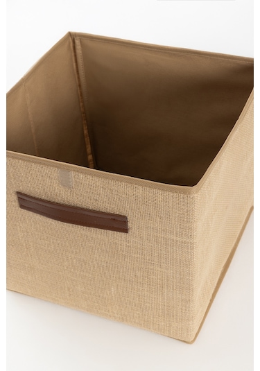 Tidy Jüt Kapaklı Düzenleyici Kutu 30x30cm 6011 Natural