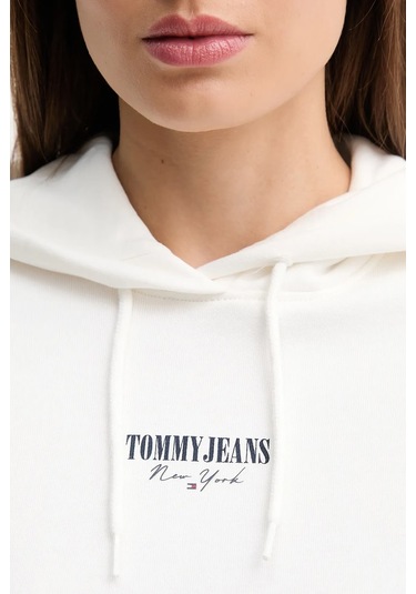Tommy Jeans Bayan Sweat Dw0dw20943 Ybl Beyaz Beyaz