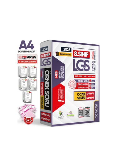 2026 8.sınıf Lgs Ocak Ayı Meb Örnek Soru Tıpkı Basım 5li Sarmal D