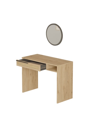 Robin Home Lidya Makyaj Masası Aynalı Çekmeceli Uv Baskı Sepet-jü