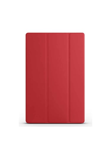 Subutu Galaxy Tab S9 Fe Uyumlu Smart Cover Standlı 1-1 Kılıf-kırmızı Tablet Kılıfı
