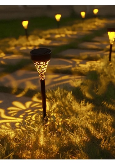 Greentech Güneş Enerjili Bahçe / Çim Aydınlatma 6 Adet / Gt-sl17n Sarı