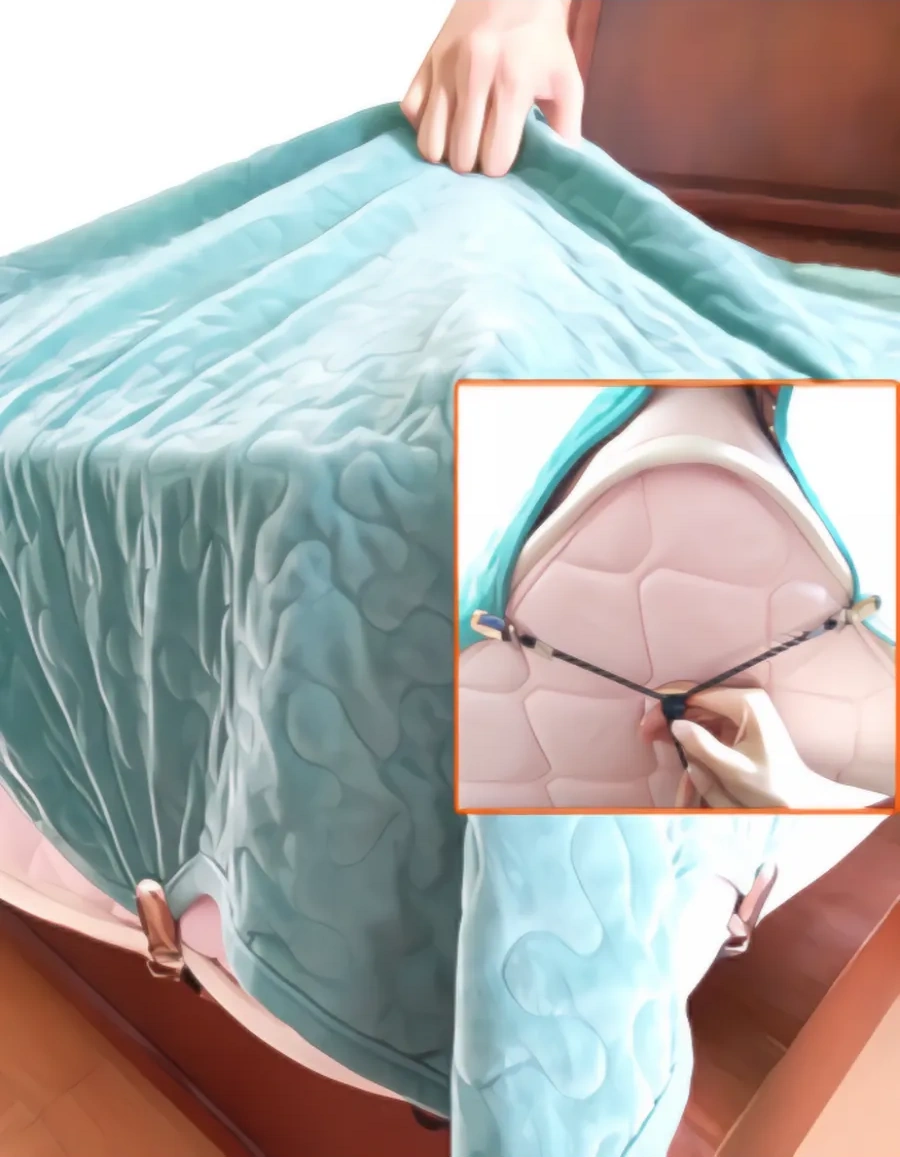 Fluffyshop Yatak Örtüsü Tutucuları, Yatak İçin Askıl 378496907 Siyah