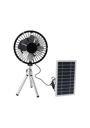 Tenfowee 10w Monokristal Silisyum Güneş Paneli + Stantlı Kompakt Fan: Sessiz Çalışma, Kolay Kurulum, Çeşitli Mekanlar İçin Ventilasyon