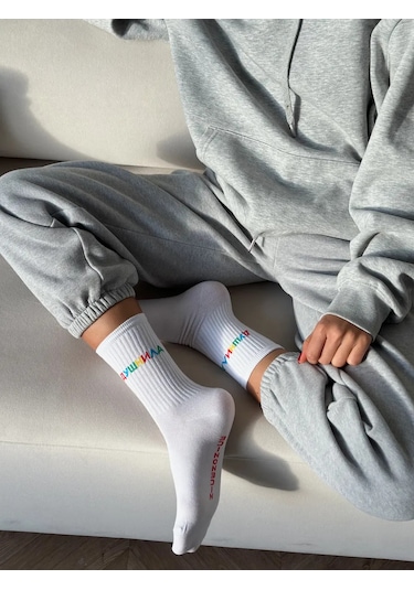 Nicenonice Yüksek Y2k Çoraplar Dudshnila 114792210 Beyaz