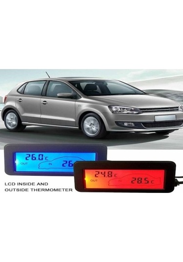 12v Dijital Termometre Araba Termometresi Arka Aydınlatmalı Mini Sıcaklık Ve Nem Ölçer Araba İç Ve Dış Sıcaklık