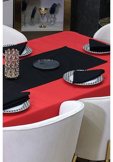 Dream Kumaş Peçete Modelleri Leke Tutmaz Kumaş Peçete Çeyiz Seti 6lı Paket Siyah