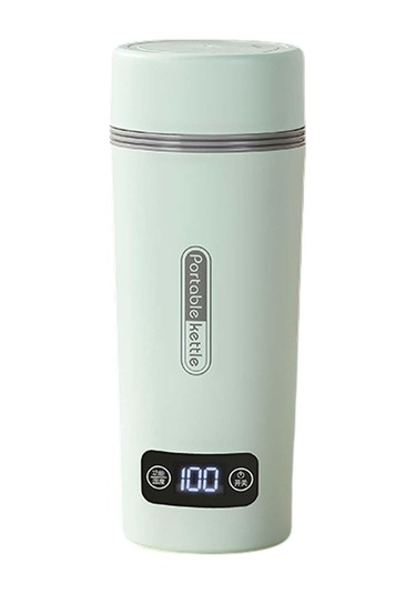 Suntek 350 ML Taşınabilir Otomatik Kapanan Kahve Su Isıtıcısı Yeşil