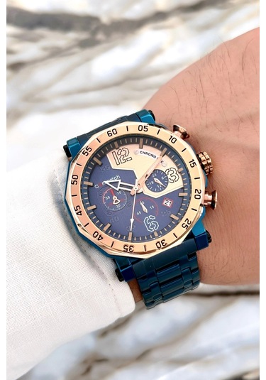 Comwatch Çelik Kordon Erkek Saat Crono Full Fonksiyon Lacivert Sdcmw018 Lacivert