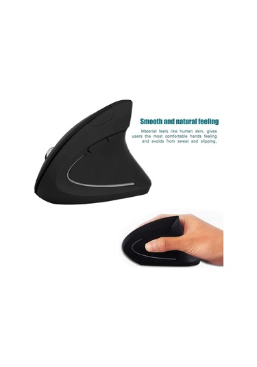 Dikey Kablosuz Fare, 2,4 Ghz Optik 1600 Dpı Kablosuz Ergonomik Dikey Oyun Faresi, Pc/dizüstü/masaüstü İçin Gecikmesiz Beyaz