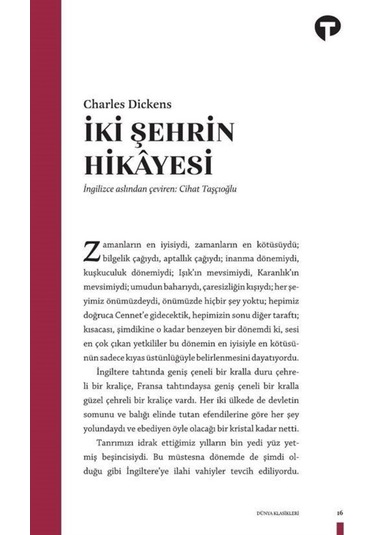 Iki Şehrin Hikayesi / Charles Dickens