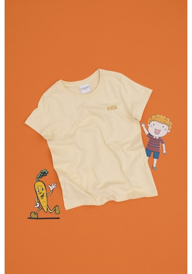 U.s. Polo Assn. Erkek Çocuk Vanilya Tişört 50313932-vr110 Vanılya