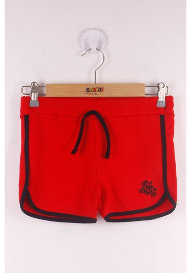 Toontoy Kız Çocuk Pamuklu Şort Kırmızı