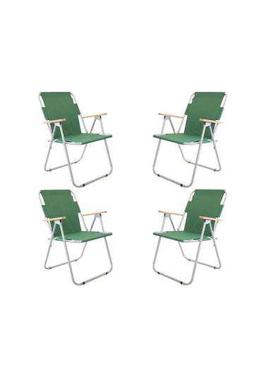 Bofigo 4 Adet Katlanır Sandalye Kamp Sandalyesi Balkon Sandalyesi Katlanabilir Piknik ve Bahçe Sandalyesi Yeşil