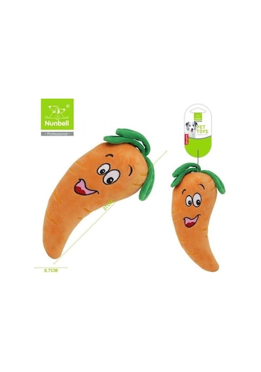 Nunbell Sesli Havuç Köpek Oyuncağı 27 Cm