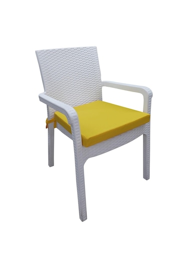 Mirzade 6 Adet Hera Siesta Minder Su Geçirmez Kumaş 5 Cm Gri Sünger-sarı - 40 40