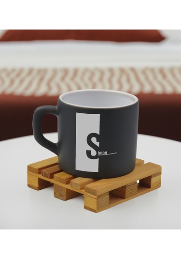 Bk Gift Kişiye Özel İsimli Antasit Renkli Middle Çay & Kahve Fincanı-4, Arkadaşa Hediye, Sevgiliye Hediye, Doğum Günü Hediyesi Kobitmeyencom32525 Bk G