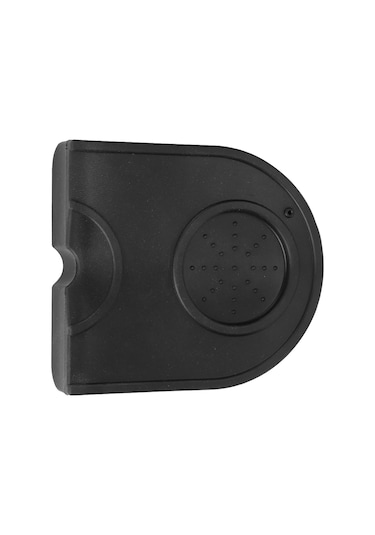 Kosona Kahve Tozunu Basmak İçin Silikon Mat - Kaymazsız Köşe Deseni - Siyah Küçük Boy 12.5x14cm Siyah