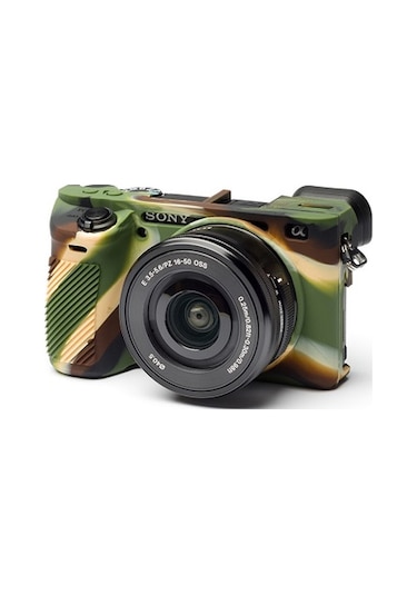 Easycover Sony A6500 Silikon Kılıf Ecsa6500C (Kamuflaj)