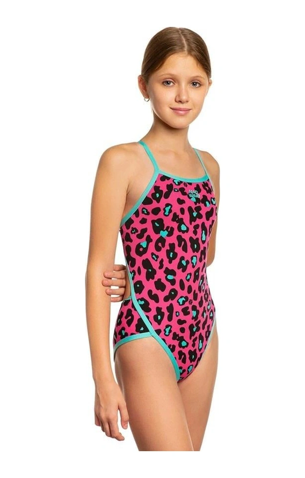 Mad Wave Kız Çocuk Mayosu Antichlor Daria Pembe