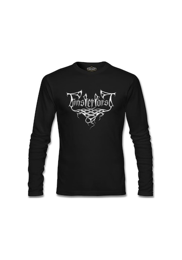 Finsterforst - Logo Siyah Erkek Sweatshirt