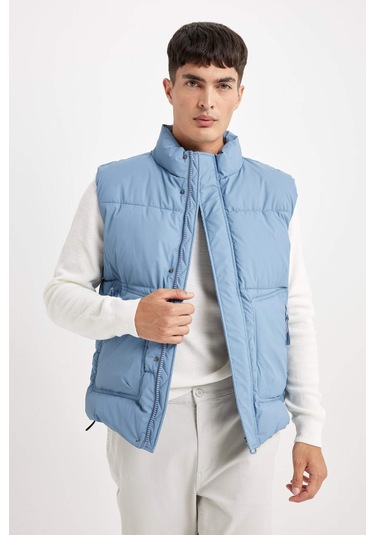 Defacto Su İtici Şişme Yelek Dik Yaka Fermuarlı Cepli C5818AX24AUBE607