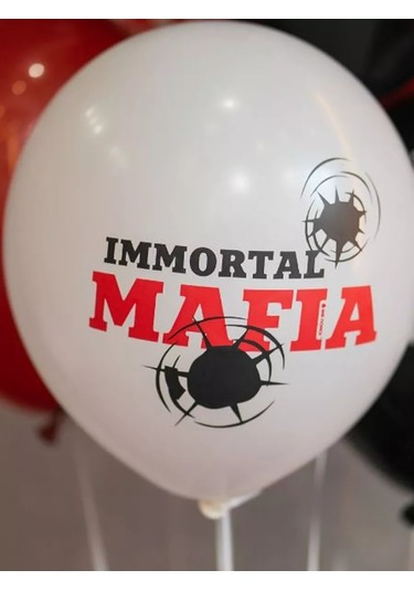 Riota Gangster Parti İçin Balon Seti 15 Adet 244024849 BEYAZ