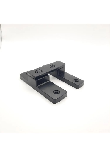 Fosenze 63 Mm Çinko Alaşımlı Yuvarlak Siyah Zımba Yüzey Montajlı Kapı Fişi - C216 Kordonlu, 180 Derece Konumlandırıcı Kilit Vidalı Montaj