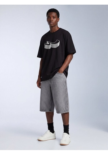 Little Big Ltb Lokado Logo Baskılı Erkek T-shırt Siyah