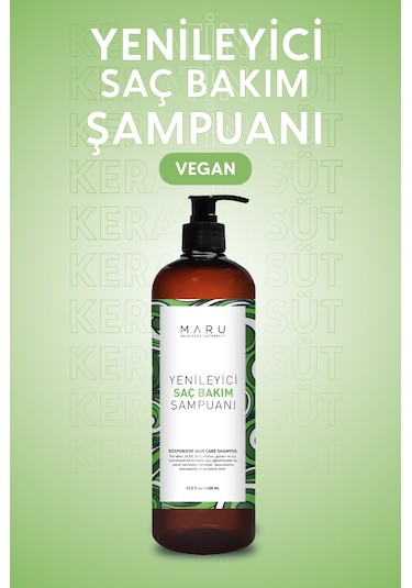 Maru Yıpranmış Saçlar Için Onarıcı Tuzsuz & Vegan Şampuan 400 Ml