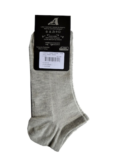 A Classe Erkek Gri Patik Çorap Gri Melanj