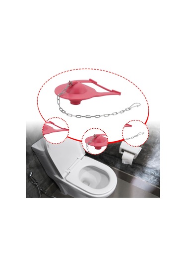 Suntek Otel Tuvaleti Ofisi Için Zincirle Tuvalet Sineksel Yedek Kırmızı