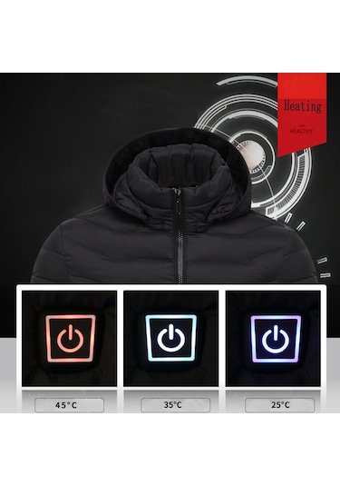 Akıllı Isıtmalı Usb Elektrikli Şişme Erkek Mont (514553623)