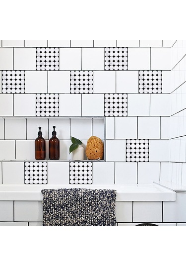 Yaozixa Mediterranean Tarzı Pvc Otostikleyici Duvar Çini Sticker 20x20cm 10 Adet - Kolay Uygulama Ve Kaldırma, Ev Dekorasyonu İçin Diğer