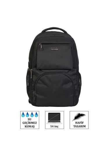 Sportif Darbe Emici Su Geçirmez 13,3-14 İnç Siyah Laptop Sırt Çantası Renkli Çok Renkli